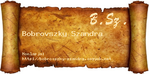 Bobrovszky Szandra névjegykártya